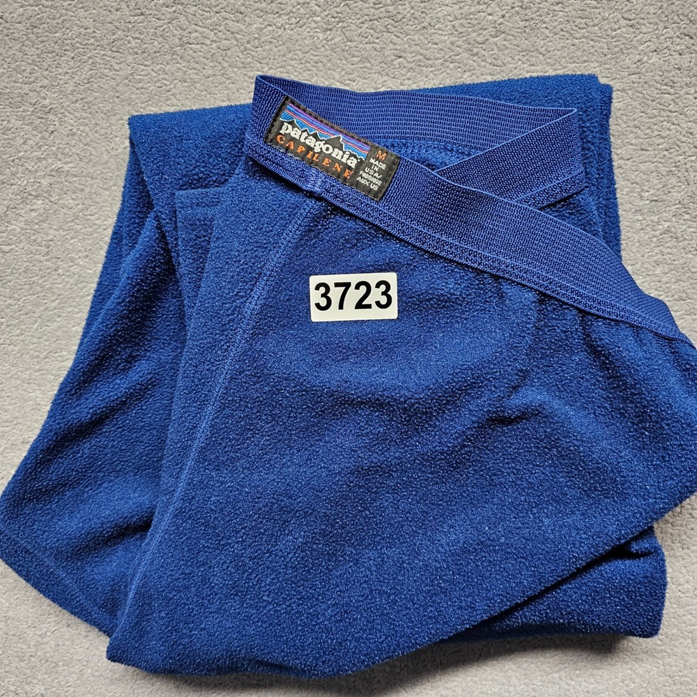 Patagonia‎ Capilene Mens Medium Blue Fleece Base Layer Thermal Pants Outdoor - Picture 10 of 11